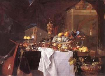 Naturaleza muerta clásica Painting - Una mesa de postres bodegón Jan Davidsz de Heem